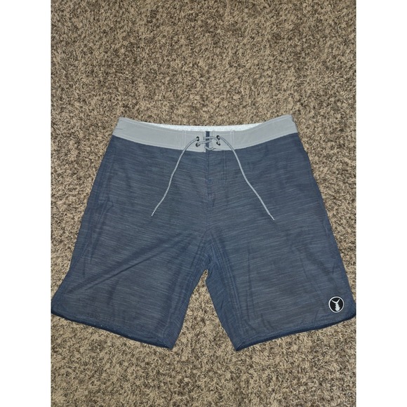Tunaskin Other - Tunaskin Mens Board Shorts Size 34 Blue Stripes Fishing Performance Swim Trunks